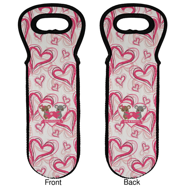 Valentine's Day Wine Tote Front & Back