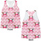 Valentine's Day Womens Racerback Tank Tops - Medium - Front and Back