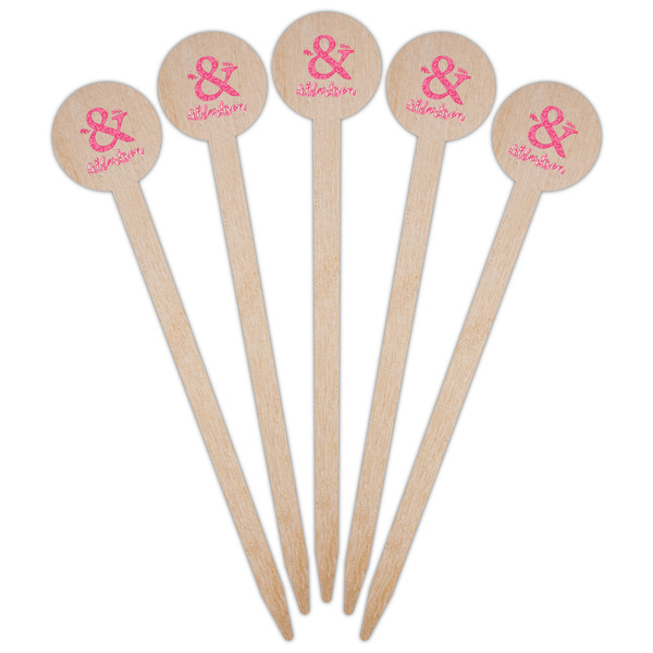 Valentine's Day Wooden 6" Food Pick - Round - Fan View