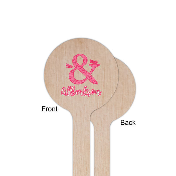 Valentine's Day Wooden 6" Stir Stick - Round - Single Sided - Front & Back
