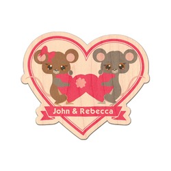 Valentine's Day Genuine Maple or Cherry Wood Sticker (Personalized)