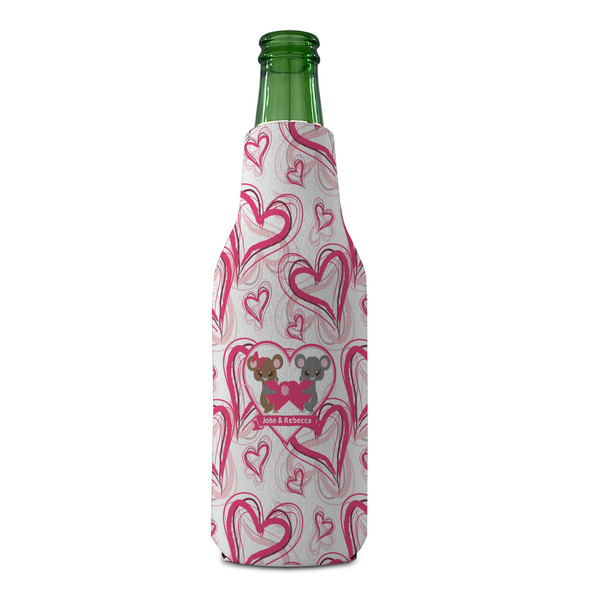 Valentine's Day Zipper Bottle Cooler - FRONT (bottle)