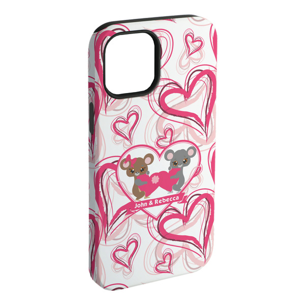 Custom Valentine's Day iPhone Case - Rubber Lined - iPhone 15 Plus (Personalized)