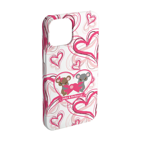 Custom Valentine's Day iPhone Case - Plastic - iPhone 15 Pro (Personalized)