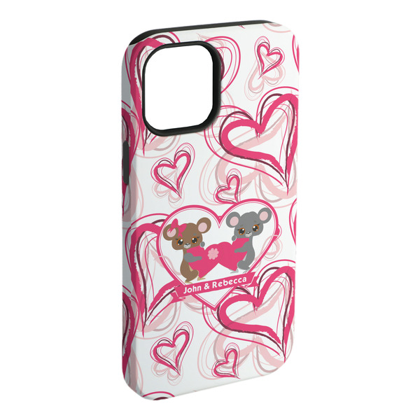 Custom Valentine's Day iPhone Case - Rubber Lined - iPhone 15 Pro Max (Personalized)