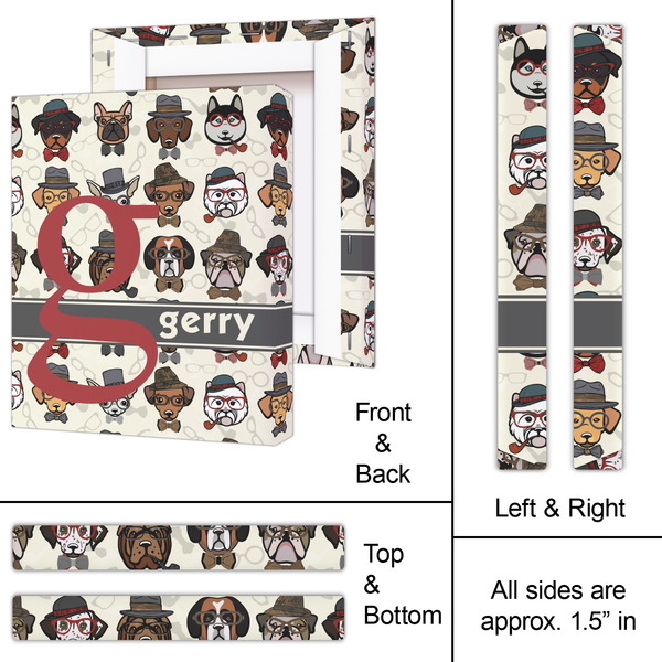 Hipster Dogs 11x14 - Canvas Print - Approval