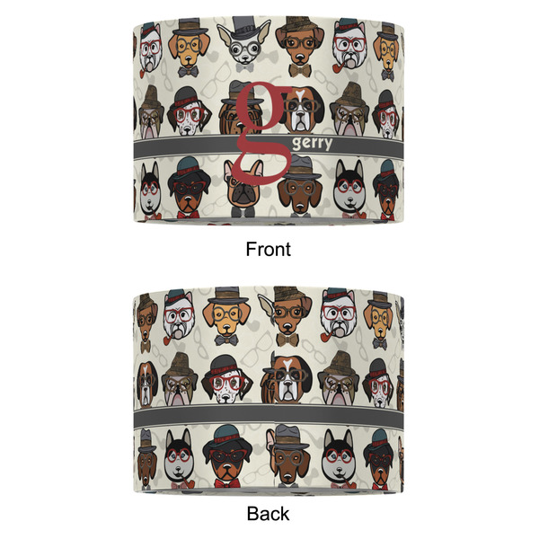 Hipster Dogs 12" Drum Lampshade - APPROVAL (Fabric)