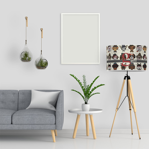 Hipster Dogs 12" Drum Lampshade - LIFESTYLE