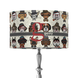 Hipster Dogs 12" Drum Lamp Shade - Fabric (Personalized)