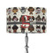 Hipster Dogs 12" Drum Lampshade - ON STAND (Fabric)