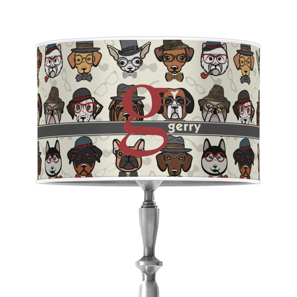 Custom Hipster Dogs 12" Drum Lamp Shade - Poly-film (Personalized)