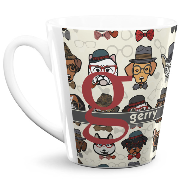 Custom Hipster Dogs 12 Oz Latte Mug (Personalized)