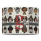 Hipster Dogs 16" Drum Lampshade - FRONT (Poly Film)