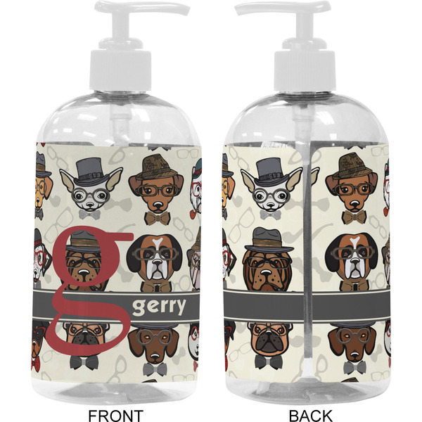 Hipster Dogs 16 oz Plastic Liquid Dispenser- Approval- White