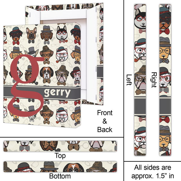 Hipster Dogs 16x20 - Canvas Print - Approval