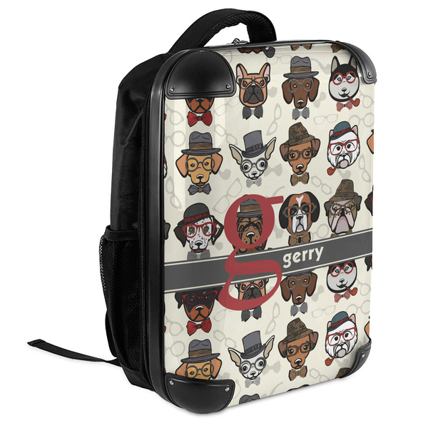 Hipster Dogs 18" Hard Shell Backpacks - ANGLED VIEW