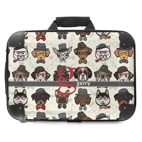 Custom Hipster Dogs Hard Shell Briefcase - 18" (Personalized)