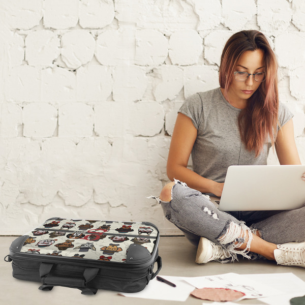 Hipster Dogs 18" Laptop Briefcase - LIFESTYLE