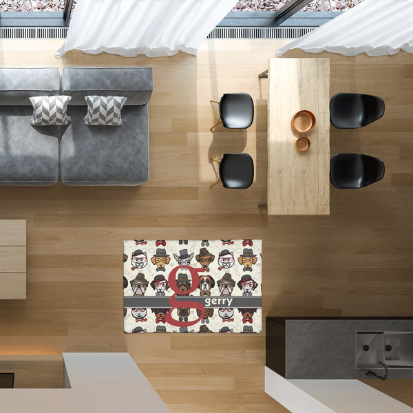 Hipster Dogs 2'x3' Indoor Area Rugs - IN CONTEXT