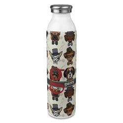 Hipster Dogs 20oz Stainless Steel Water Bottle - Full Print (Personalized)