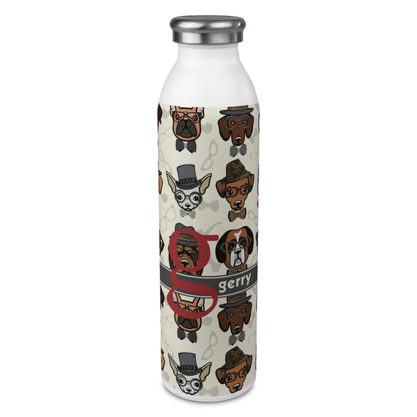 Custom Hipster Dogs 20oz Stainless Steel Water Bottle - Full Print (Personalized)