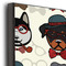 Hipster Dogs 20x24 Wood Print - Closeup