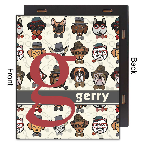 Hipster Dogs 20x24 Wood Print - Front & Back View