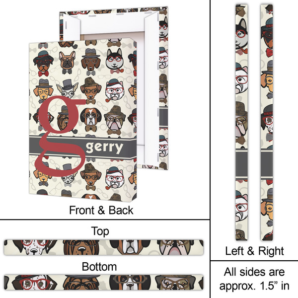 Hipster Dogs 20x30 - Canvas Print - Approval