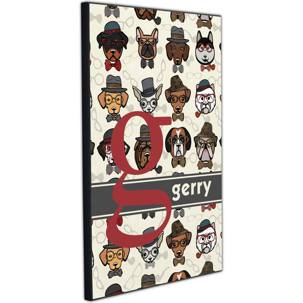 Hipster Dogs 20x30 Wood Print - Angle View