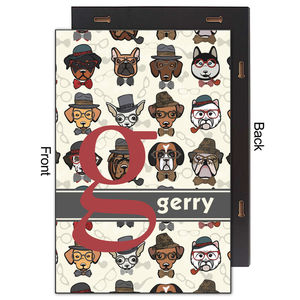 Hipster Dogs 20x30 Wood Print - Front & Back View