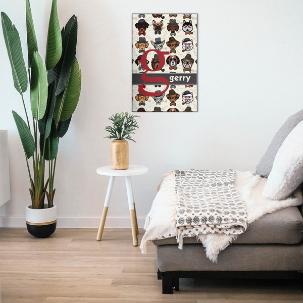 Hipster Dogs 20x30 Wood Print - In Context