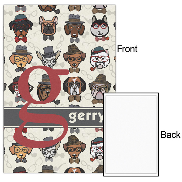 Hipster Dogs 24x36 - Matte Poster - Front & Back