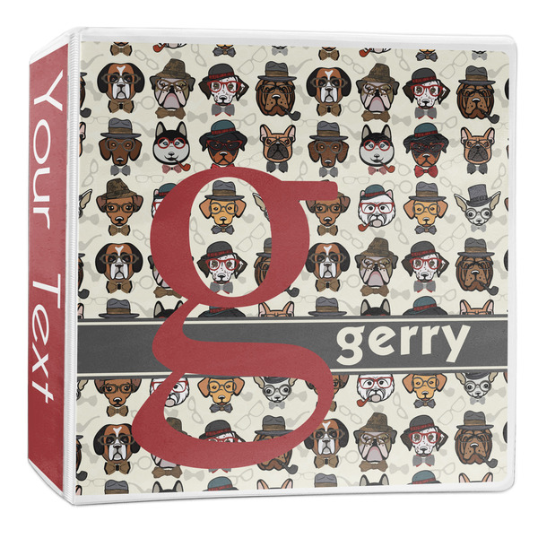 Custom Hipster Dogs 3-Ring Binder - 2 inch (Personalized)