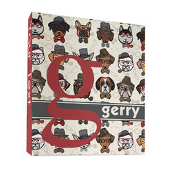Hipster Dogs 3 Ring Binder - Full Wrap - 1" (Personalized)