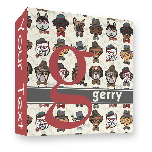 Custom Hipster Dogs 3 Ring Binder - Full Wrap - 3" (Personalized)