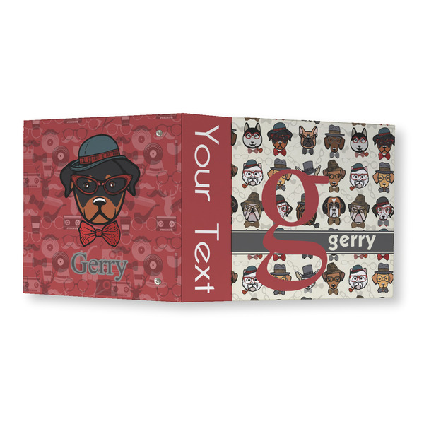 Hipster Dogs 3 Ring Binders - Full Wrap - 3" - OPEN OUTSIDE
