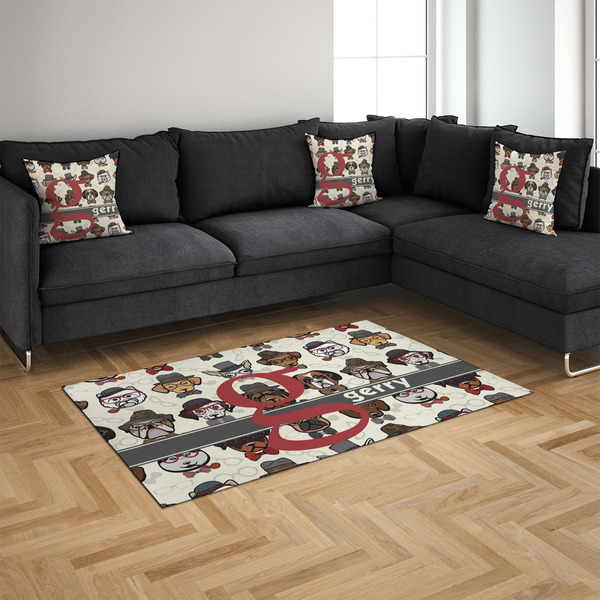 Hipster Dogs 4'x6' Indoor Area Rugs - IN CONTEXT