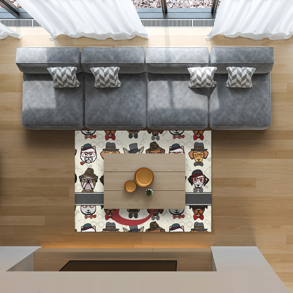 Hipster Dogs 5'x7' Indoor Area Rugs - IN CONTEXT