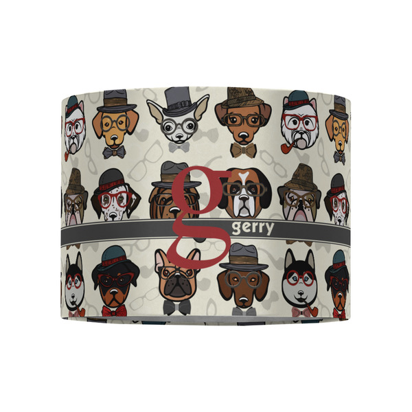 Hipster Dogs 8" Drum Lampshade - FRONT (Fabric)