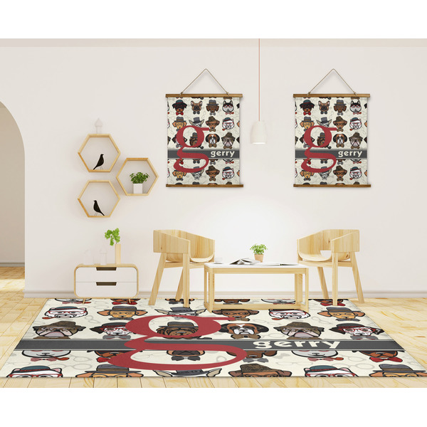 Hipster Dogs 8'x10' Indoor Area Rugs - IN CONTEXT