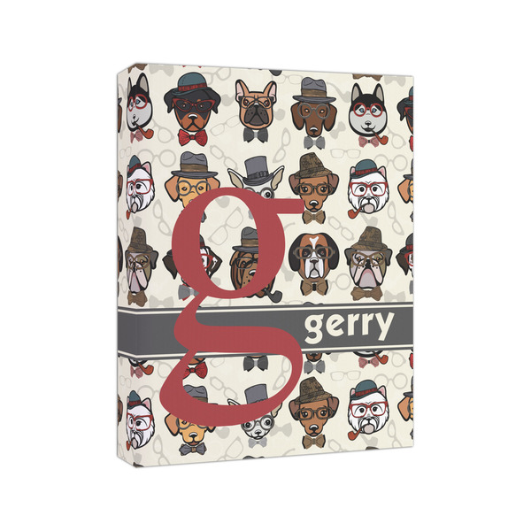 Hipster Dogs 8x10 - Canvas Print - Angled View