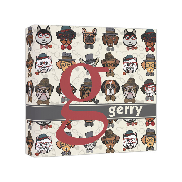 Custom Hipster Dogs Canvas Print - 8x8 (Personalized)