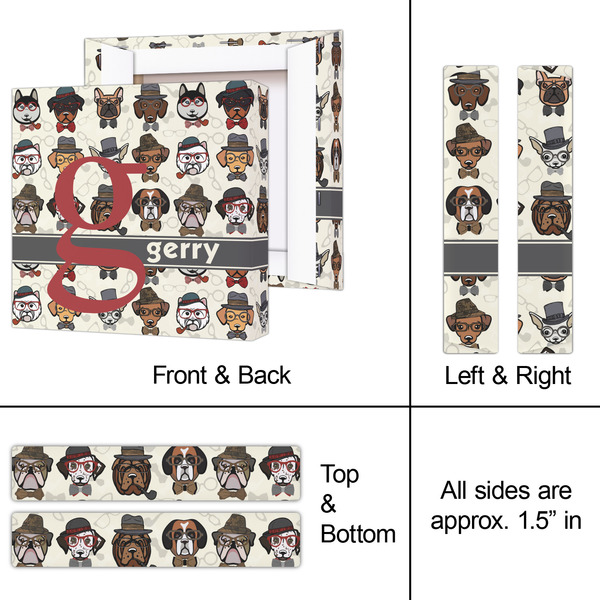 Hipster Dogs 8x8 - Canvas Print - Approval