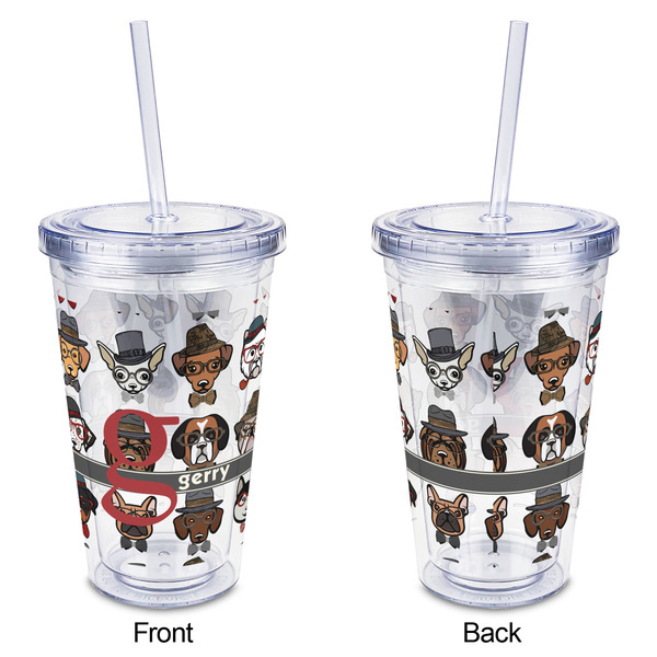 Hipster Dogs Acrylic Tumbler - Full Print - Approval