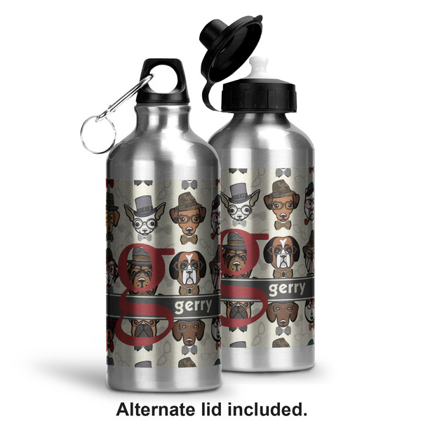 Hipster Dogs Aluminum Water Bottle - Alternate lid options
