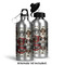 Hipster Dogs Aluminum Water Bottle - Alternate lid options