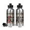 Hipster Dogs Aluminum Water Bottle - Front and Back