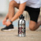 Hipster Dogs Aluminum Water Bottle - Silver LIFESTYLE