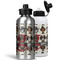 Hipster Dogs Aluminum Water Bottles - MAIN (white &silver)
