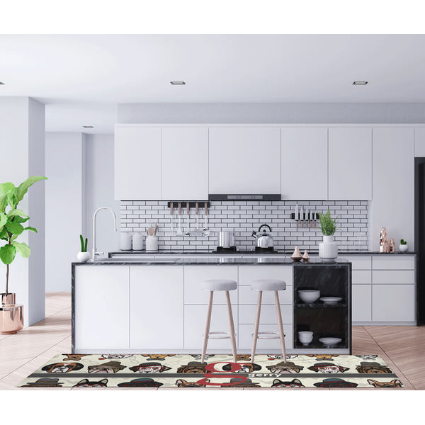 Hipster Dogs Area Rug Sizes